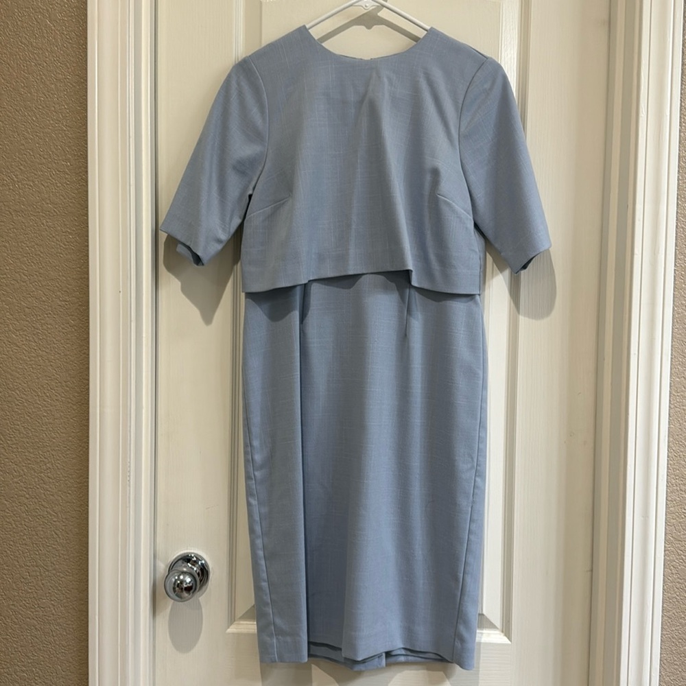 Ann Taylor petite blue dress size 4